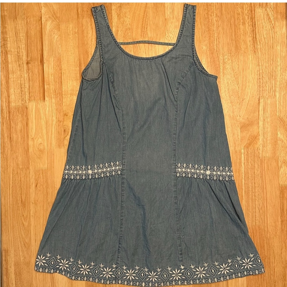 O'Neill Denim Sleeveless Dress with Embroidered Details